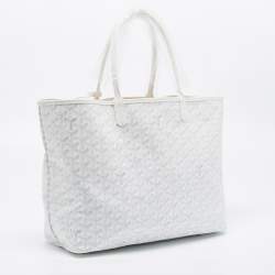 Goyard White Goyardine Coated Canvas and Leather Saint Louis PM Tote