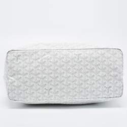 Goyard White Goyardine Coated Canvas and Leather Saint Louis PM Tote