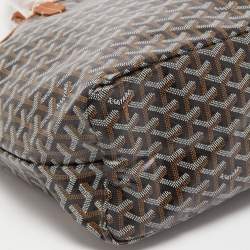 Goyard Brown/Black Goyardine Coated Canvas and Leather Saint Louis PM Tote