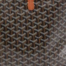 Goyard Brown/Black Goyardine Coated Canvas and Leather Saint Louis PM Tote