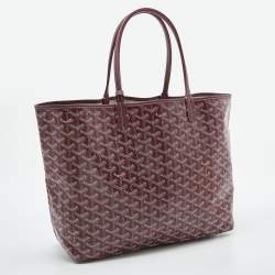 Goyard Burgundy Goyardine Coated Canvas and Leather Saint Louis PM Tote