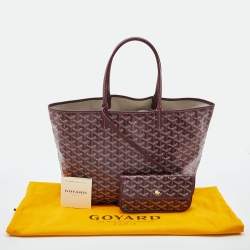Goyard Burgundy Goyardine Coated Canvas and Leather Saint Louis PM Tote