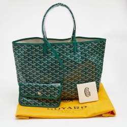 Goyard Green Goyardine Coated Canvas and Leather Saint Louis PM Tote