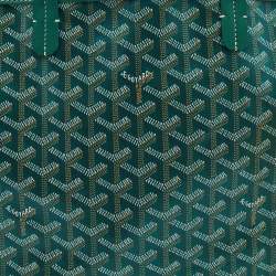 Goyard Green Goyardine Coated Canvas and Leather Saint Louis PM Tote