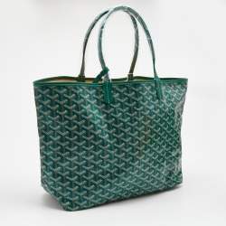 Goyard Green Goyardine Coated Canvas and Leather Saint Louis PM Tote