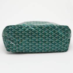 Goyard Green Goyardine Coated Canvas and Leather Saint Louis PM Tote