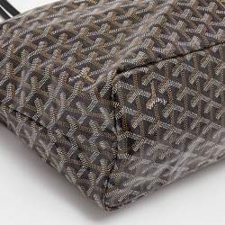 Pre Owned Goyard Black Goyardine Coated Canvas and Leather Saint Louis PM Tote
