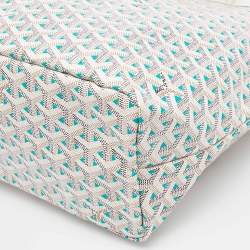 Goyard White/Green Goyardine Coated Canvas and Leather Saint Louis PM Tote
