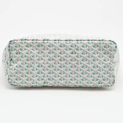 Goyard White/Green Goyardine Coated Canvas and Leather Saint Louis PM Tote