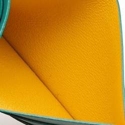 Pre Owned Goyard Green Coated Canvas and Leather Saint Sulpice Card Holder