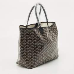 Goyard Black Goyardine Coated Canvas and Leather Saint Louis PM Tote