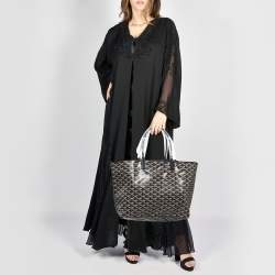 Goyard Black Goyardine Coated Canvas and Leather Saint Louis PM Tote