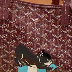 Goyard Burgundy Goyardine Coated Canvas and Leather Saint Louis Special Edition PM Tote