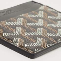 Pre Owned Goyard Black Goyardine Coated Canvas and Leather Saint Sulpice Card Holder