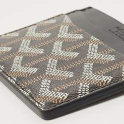 Pre Owned Goyard Black Goyardine Coated Canvas and Leather Saint Sulpice Card Holder