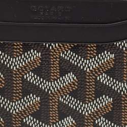 Pre Owned Goyard Black Goyardine Coated Canvas and Leather Saint Sulpice Card Holder