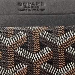 Pre Owned Goyard Black Goyardine Coated Canvas and Leather Saint Sulpice Card Holder
