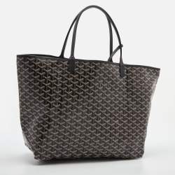 Goyard Black Goyardine Coated Canvas and Leather Saint Louis GM Tote