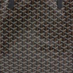 Goyard Black Goyardine Coated Canvas and Leather Saint Louis GM Tote