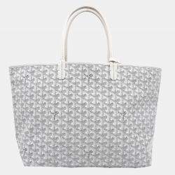 Goyard White Goyardine Coated Canvas and Leather Saint Louis PM Tote