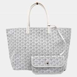 Goyard White/ White Louis PM 50 Special Color Shopping Bag - The Attic Place