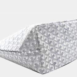 Goyard White Goyardine Coated Canvas and Leather Saint Louis PM Tote