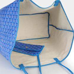 Goyard Sky Blue Goyardine Coated Canvas and Leather Saint Louis GM Tote