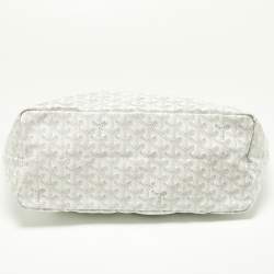 Goyard White Goyardine Coated Canvas and Leather Saint Louis PM Tote