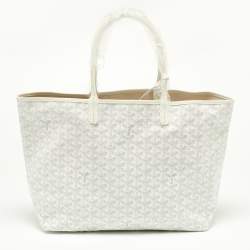 Goyard White Goyardine Coated Canvas and Leather Saint Louis PM Tote