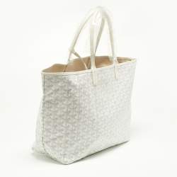 Goyard White Goyardine Coated Canvas and Leather Saint Louis PM Tote