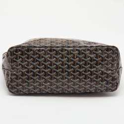 Goyard Black Goyardine Coated Canvas and Leather Saint Louis PM Tote