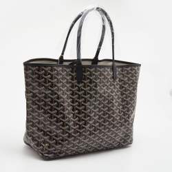 Goyard Black Goyardine Coated Canvas and Leather Saint Louis PM Tote