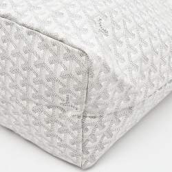 Goyard White Goyardine Coated Canvas and Leather Saint Louis GM Tote 