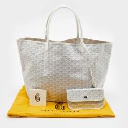 Goyard White Goyardine Coated Canvas and Leather Saint Louis GM Tote 
