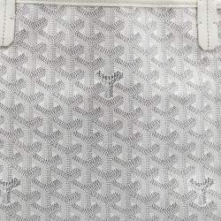 Goyard White Goyardine Coated Canvas and Leather Saint Louis GM Tote 
