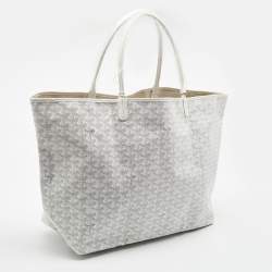 Goyard White Goyardine Coated Canvas and Leather Saint Louis GM Tote 