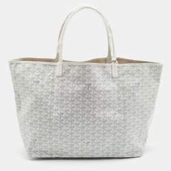 Goyard White Goyardine Coated Canvas and Leather Saint Louis GM Tote 