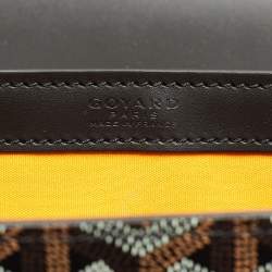 Goyard Black Coated Canvas and Leather PM Saigon Top Handle Bag