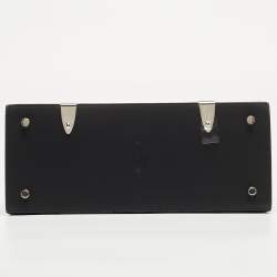 Goyard Black Coated Canvas and Leather PM Saigon Top Handle Bag
