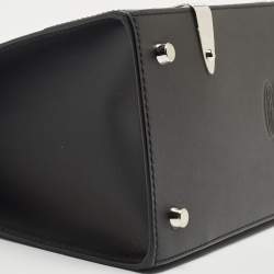 Goyard Black Coated Canvas and Leather PM Saigon Top Handle Bag
