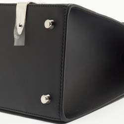 Goyard Black Coated Canvas and Leather PM Saigon Top Handle Bag
