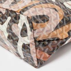 Pre Owned Goyard Black Goyardine Coated Canvas Camouflage Lettres 170th Anniversary Saint Louis PM Tote