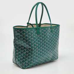 Goyard Green Goyardine Coated Canvas and Leather Saint Louis PM Tote