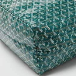 Goyard Green Goyardine Coated Canvas and Leather Saint Louis PM Tote
