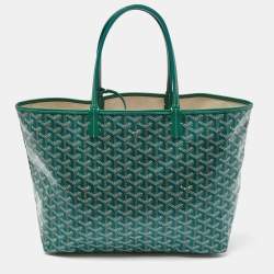 Goyard Green Goyardine Coated Canvas and Leather Saint Louis PM Tote