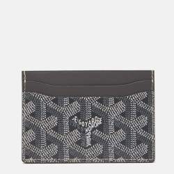 Goyard Grey Goyardine Coated Canvas and Leather Saint Sulpice Card Holder