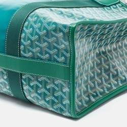 Pre Owned Goyard Green Goyardine Coated Canvas and Leather Villette Tote