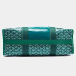 Pre Owned Goyard Green Goyardine Coated Canvas and Leather Villette Tote