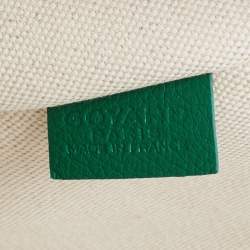 Pre Owned Goyard Green Goyardine Coated Canvas and Leather Villette Tote