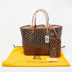 Goyard Brown Goyardine Coated Canvas and Leather Saint Louis PM Tote